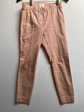 RIANI Slim Fit Ankle Slit Trousers Pink Knee Seam Designer Pant Size 4